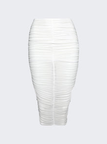 Women | Mugler | Draped Skirt | Warm White