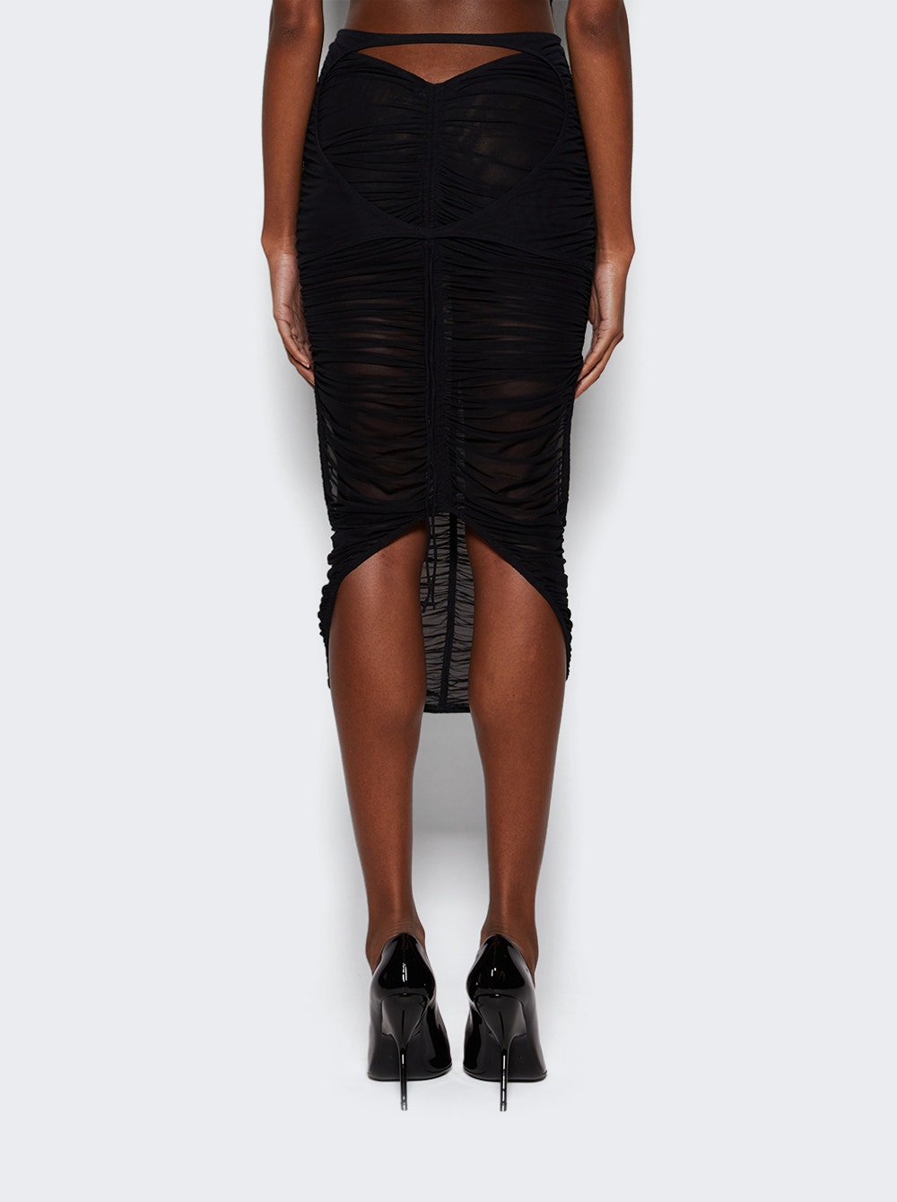 Women | Mugler | Draped Skirt | Black