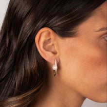 Pave & Pearl Huggie Earring - Adina's Jewels