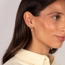 Diamond Pear Bezel Dangling Huggie Earring 14K - Adina's Jewels