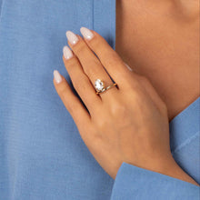 CZ Oval Bezel Adjustable Statement Ring - Adina's Jewels