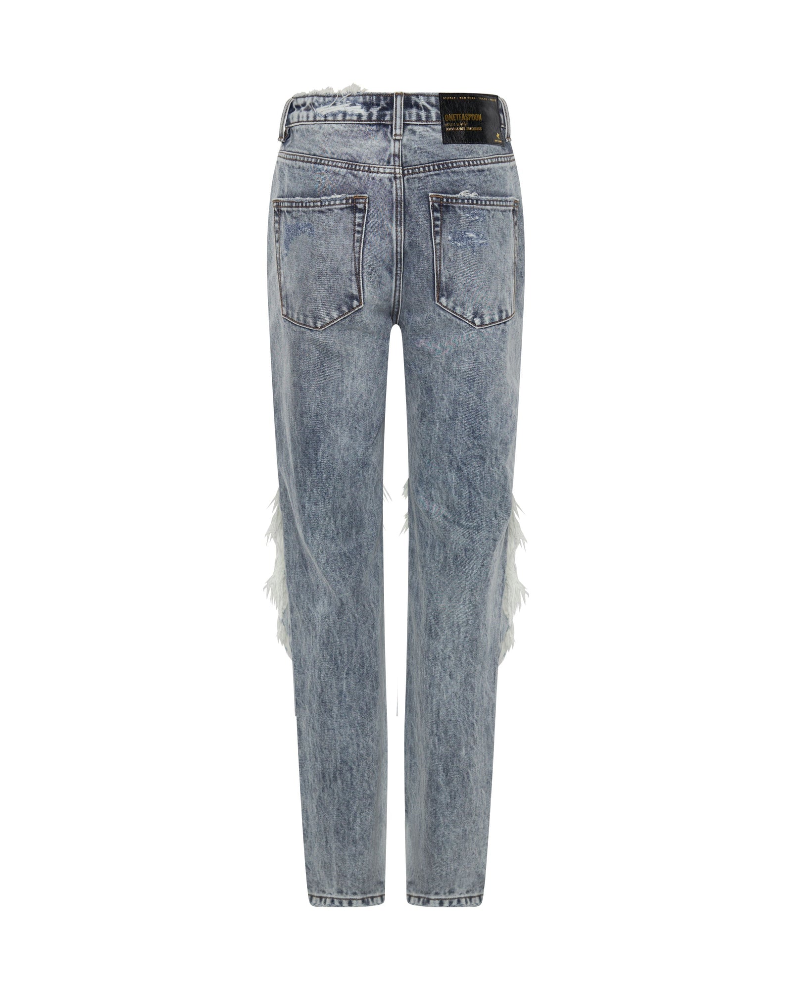 Awesome Baggies High Waist Straight Leg Denim Jeans | Blue Blossom