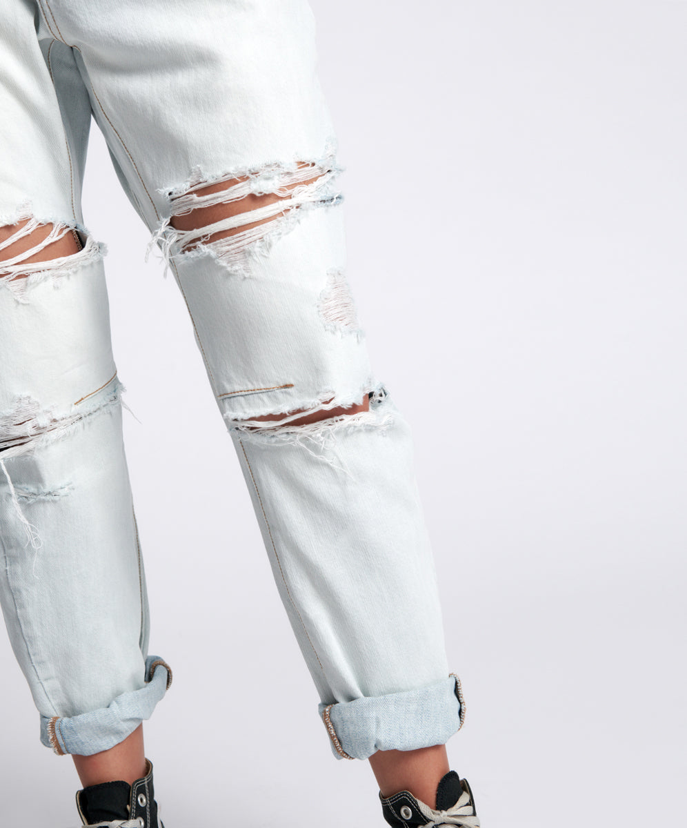 Saints Low Waist Boyfriend Denim Jeans | Brando