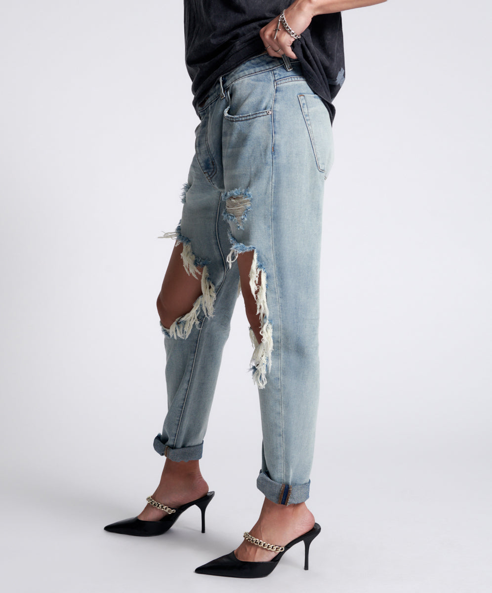 Saints Low Waist Boyfriend Denim Jeans | Montana