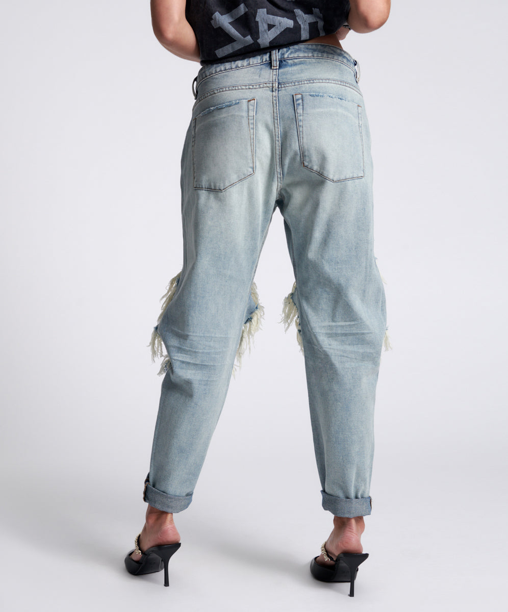 Saints Low Waist Boyfriend Denim Jeans | Montana