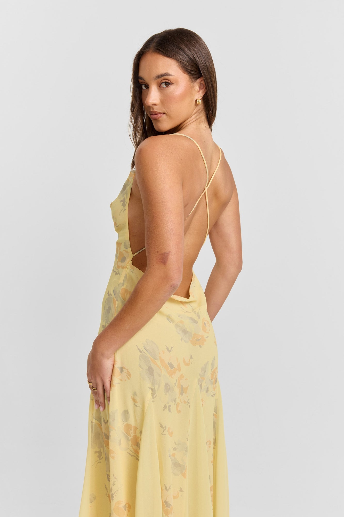 Juniper Maxi Dress | Yellow Floral Print