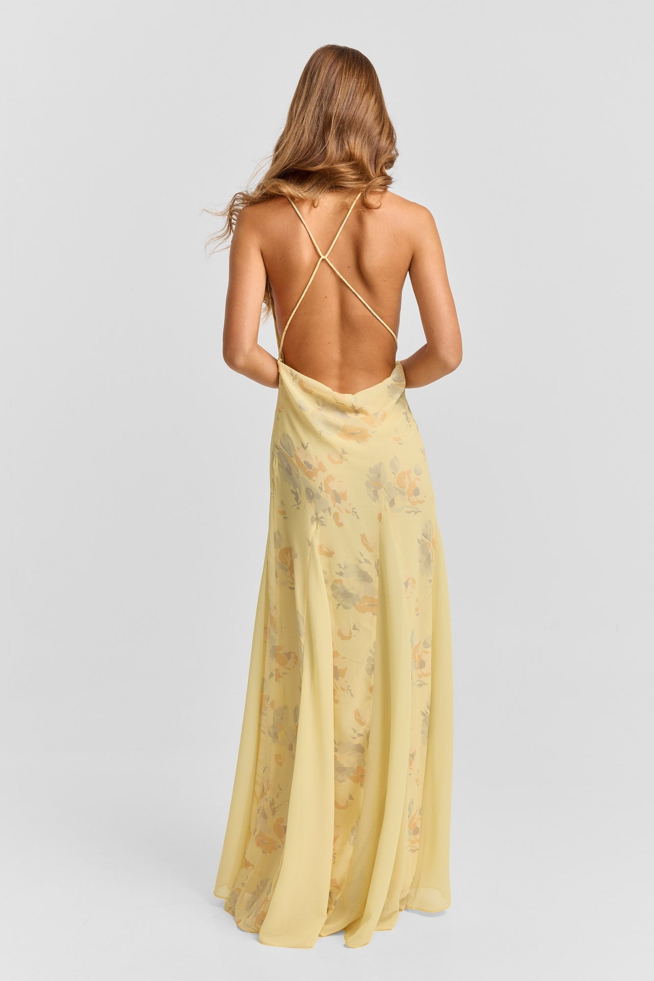 Juniper Maxi Dress | Yellow Floral Print