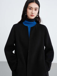 Wool Woolen Jacket | Black