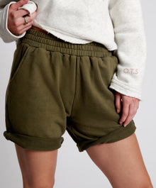 O.T.S. High Waist Kick Shorts | Khaki