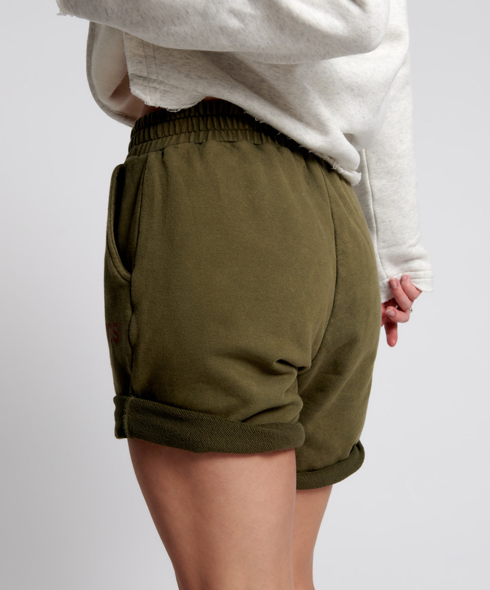 O.T.S. High Waist Kick Shorts | Khaki