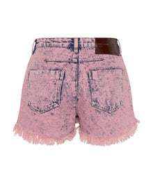 Le Wolves Mid Waist Mid Length Denim Shorts | Pink Pistol