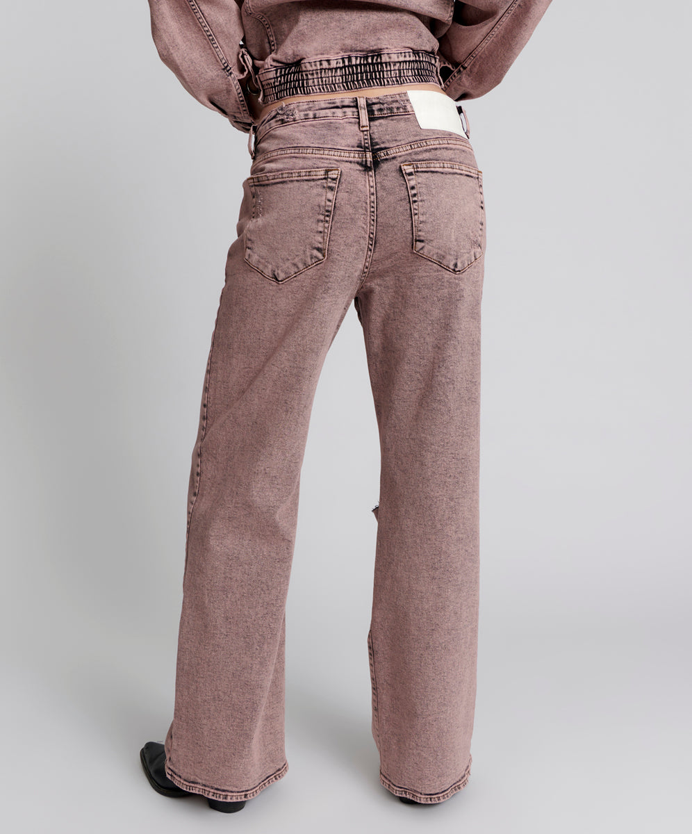 Jackson Mid Waist Wide Leg Denim Jeans | Night Haze