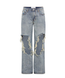 Jackson Mid Waist Wide Leg Denim Jeans | Old Blue