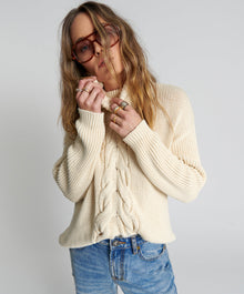 Poison Cable Knit Sweater | Creme