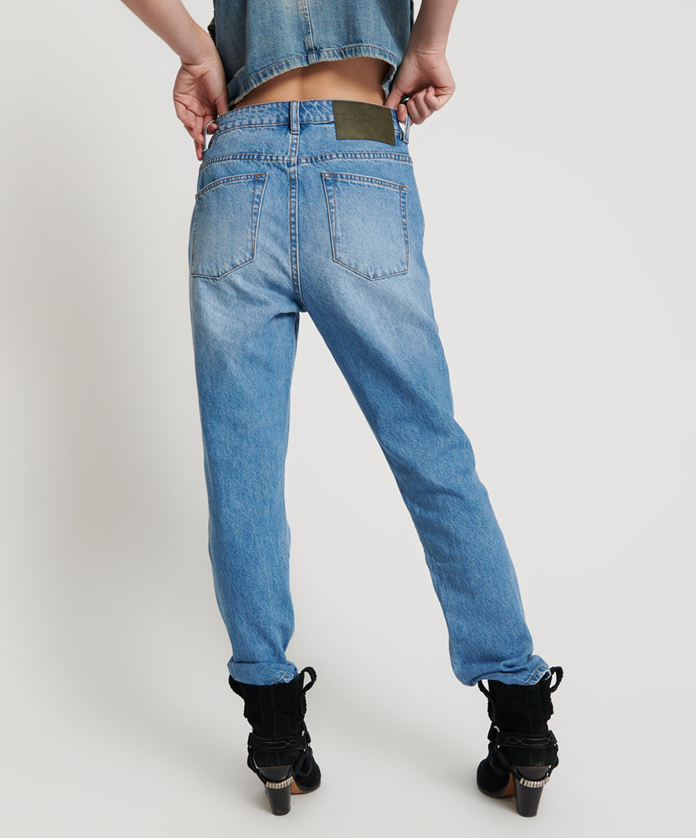 Awesome Baggies High Waist Straight Leg Denim Jeans | Ciao Blue