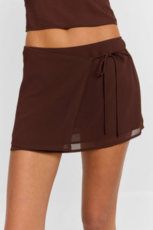 Victoria Mini Skirt | Chocolate