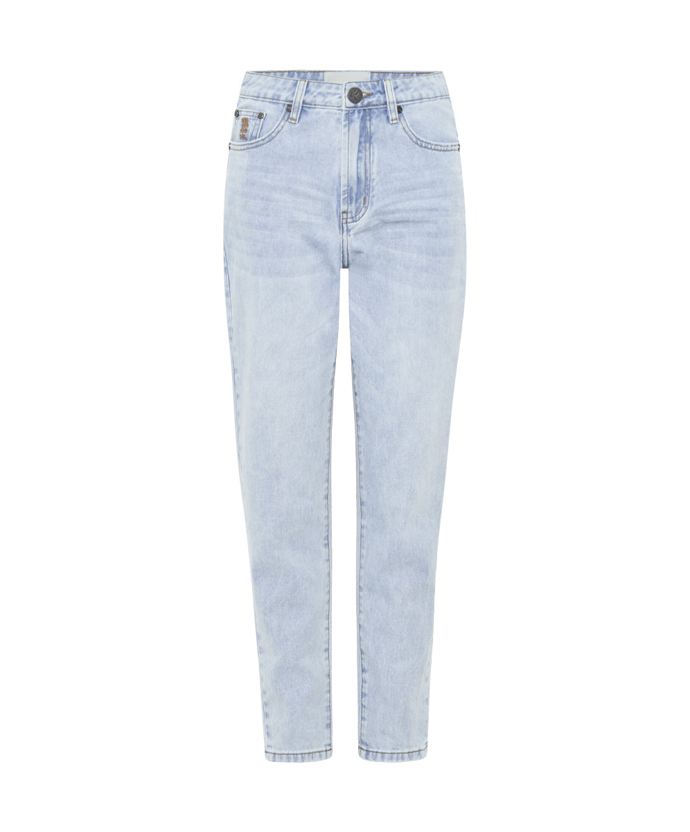 Legends High Waist Mom Fit Denim Jeans | Blue Latte