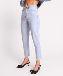 Legends High Waist Mom Fit Denim Jeans | Blue Latte