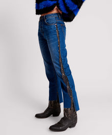 Hooligans Low Waist Relaxed Straight Leg Denim Jeans | Blue Moon