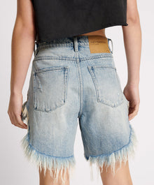 Frankies Low Waist Long Length Denim Shorts | Salty Dog