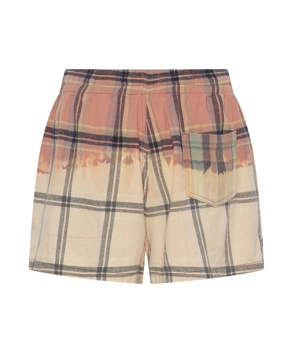 Flannel Studded Boxer Shorts | Peach