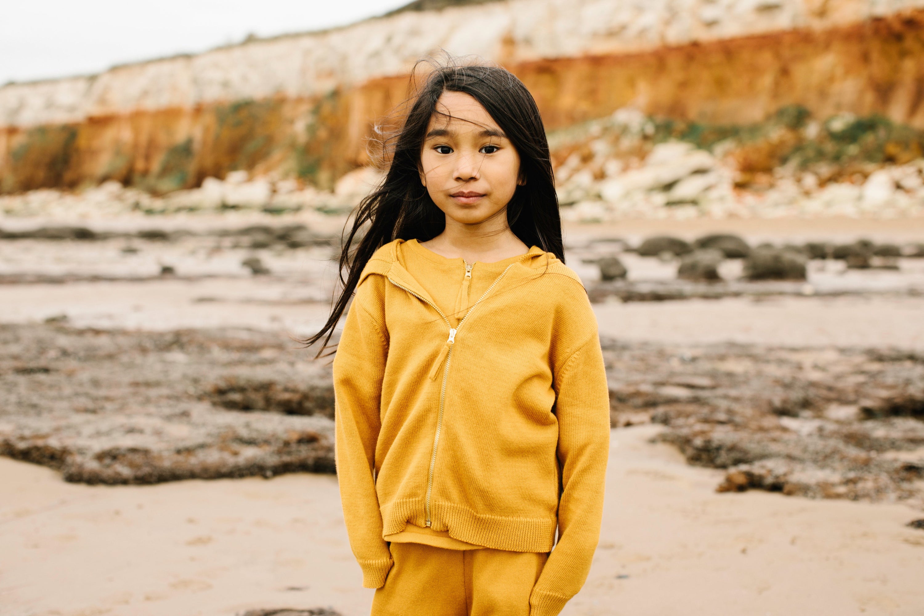 Organic Knit Cardigan | Dark Ochre