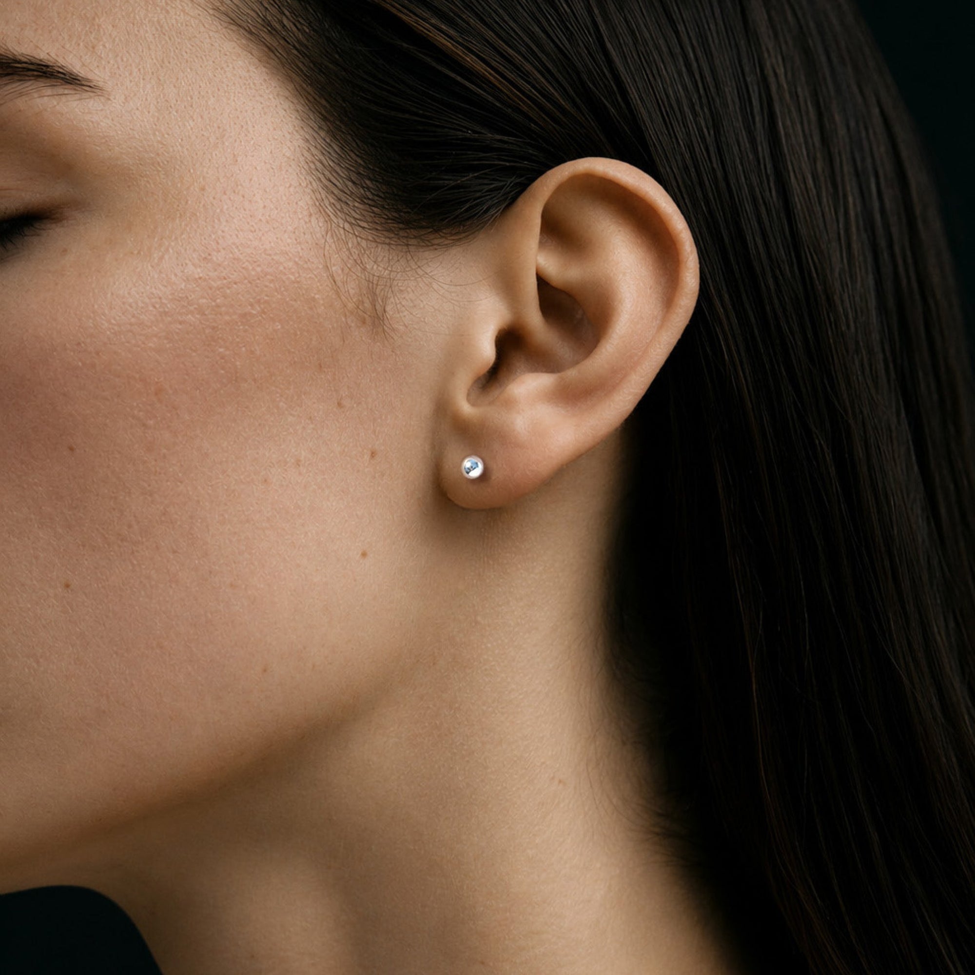 Petite Sphere Earrings | Sterling Silver