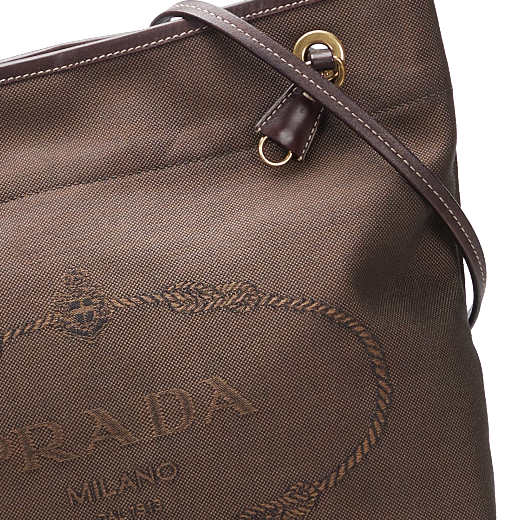 Prada Pre-Owned Canapa Logo Crossbody | Women | Brown