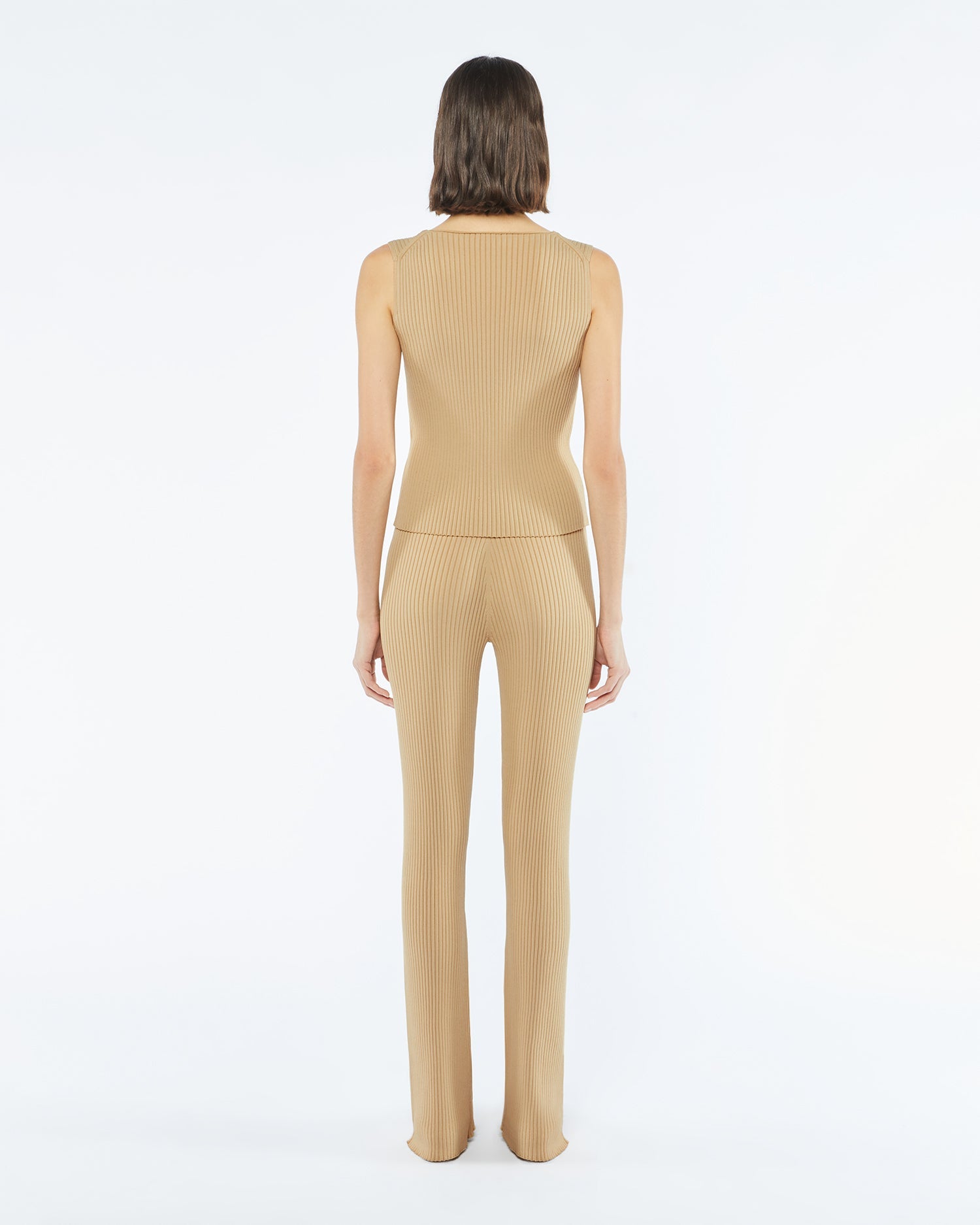 Womens | Alea Ribbed Pants | Sand