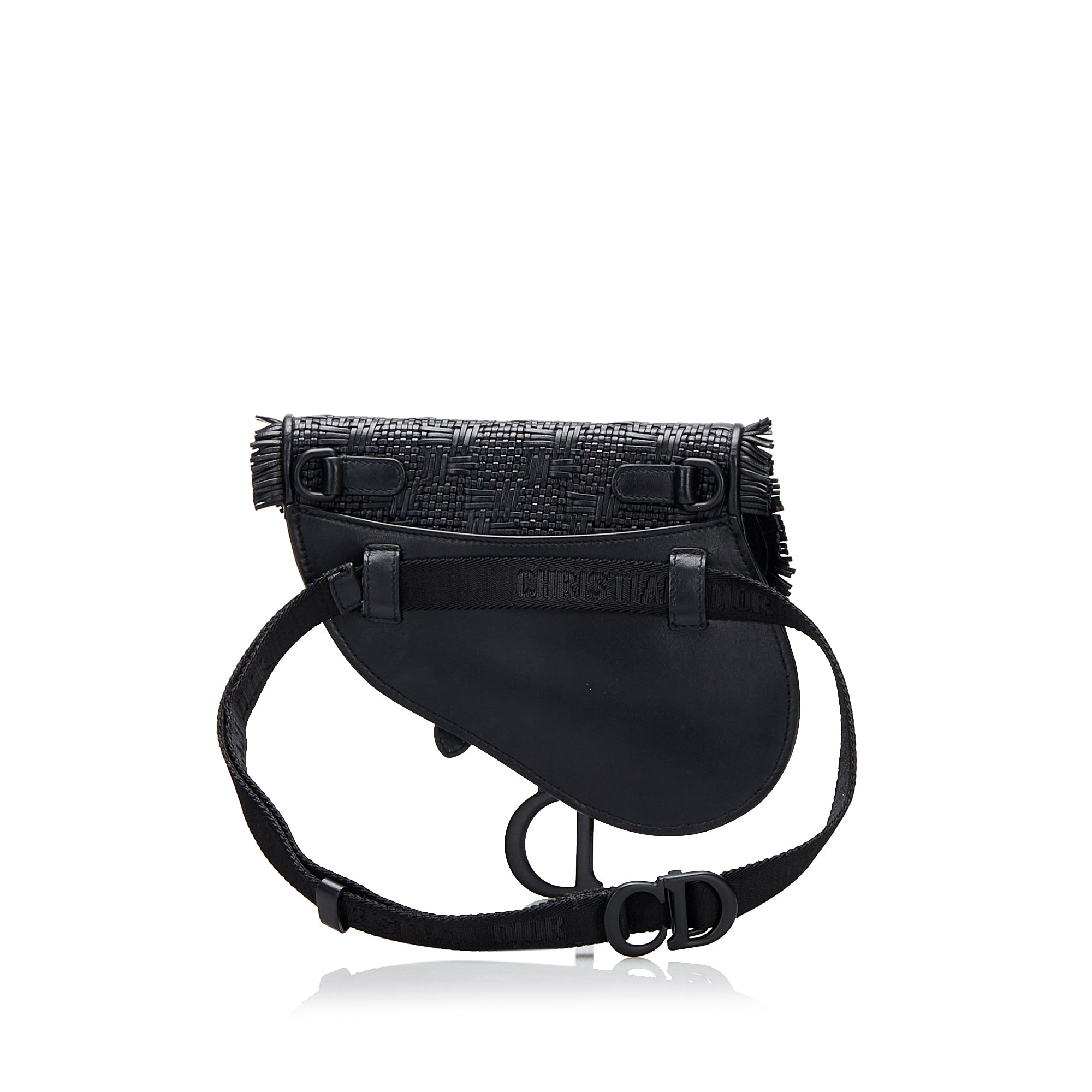 Dior Pre-Owned Ultra Matte Woven Saddle | Women | Black