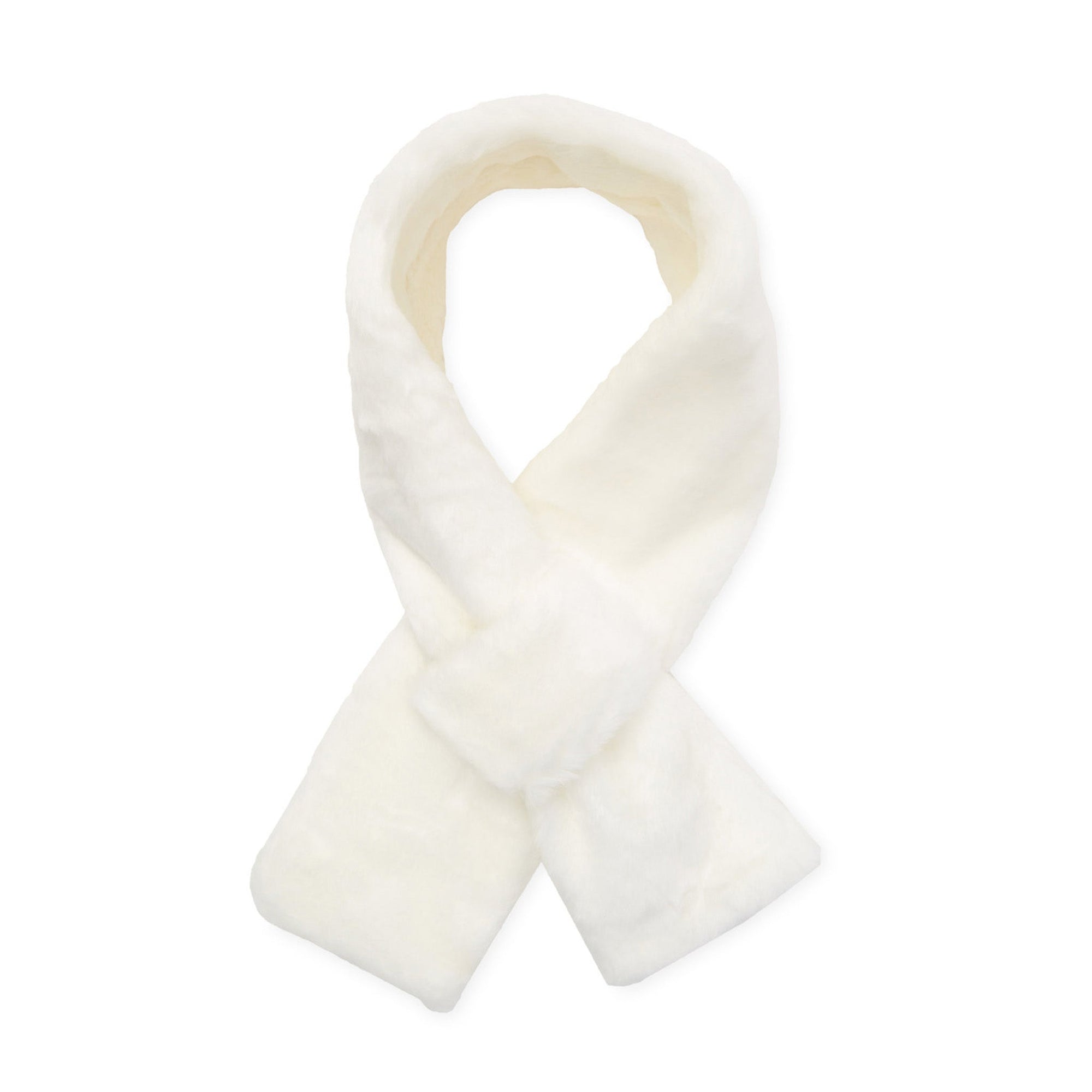 Faux Fur Loop Scarf | White