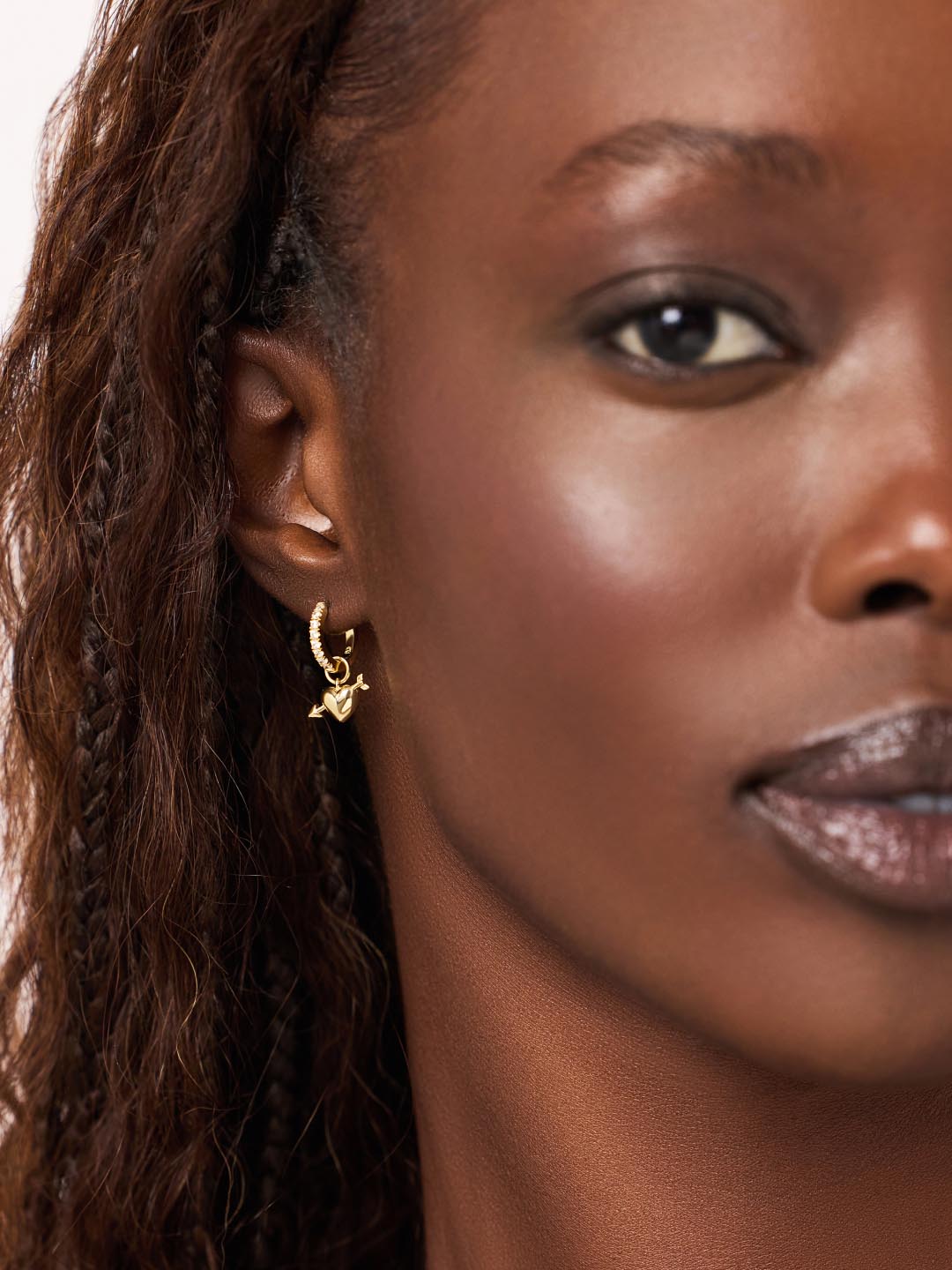 14K Gold Plated Arrow Heart Love Vday Earring Charms For Women Ana Luisa Cupid_S Heart Charms