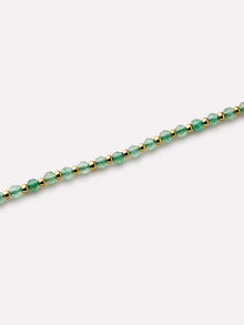 14K Gold Plated Green Aventurine Summer Sea Beach Anklet Chain Anklets For Women Ana Luisa Crew Anklet