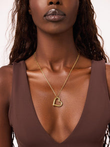 14K Gold Plated Open Hearts Lobster Clasp Love Valentines Day Statement Pendant Necklaces For Women Ana Luisa Delilah