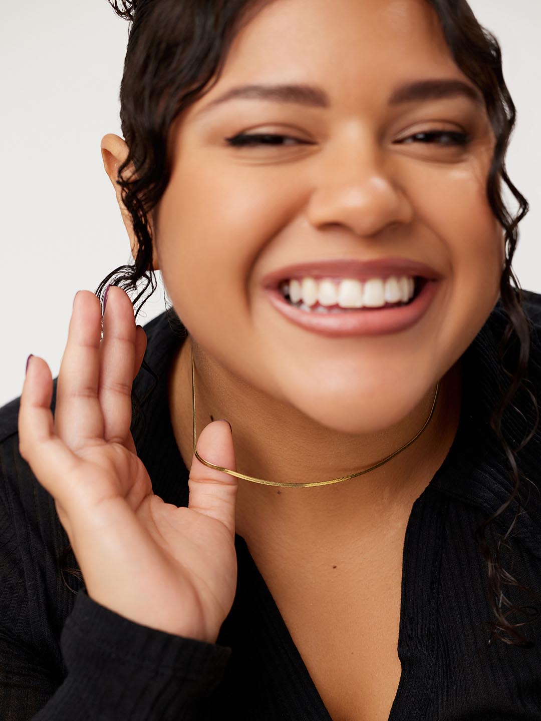 Ana Luisa Jewelry Necklaces Chain Necklaces Herringbone Chain Ina Mini Stainless Steel