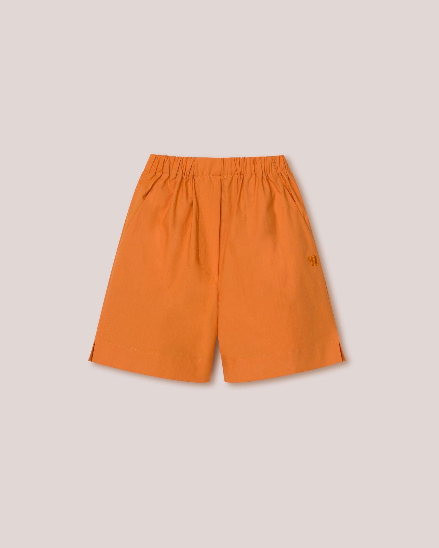 Womens | Megan Light Poplin Shorts | Orange Merino