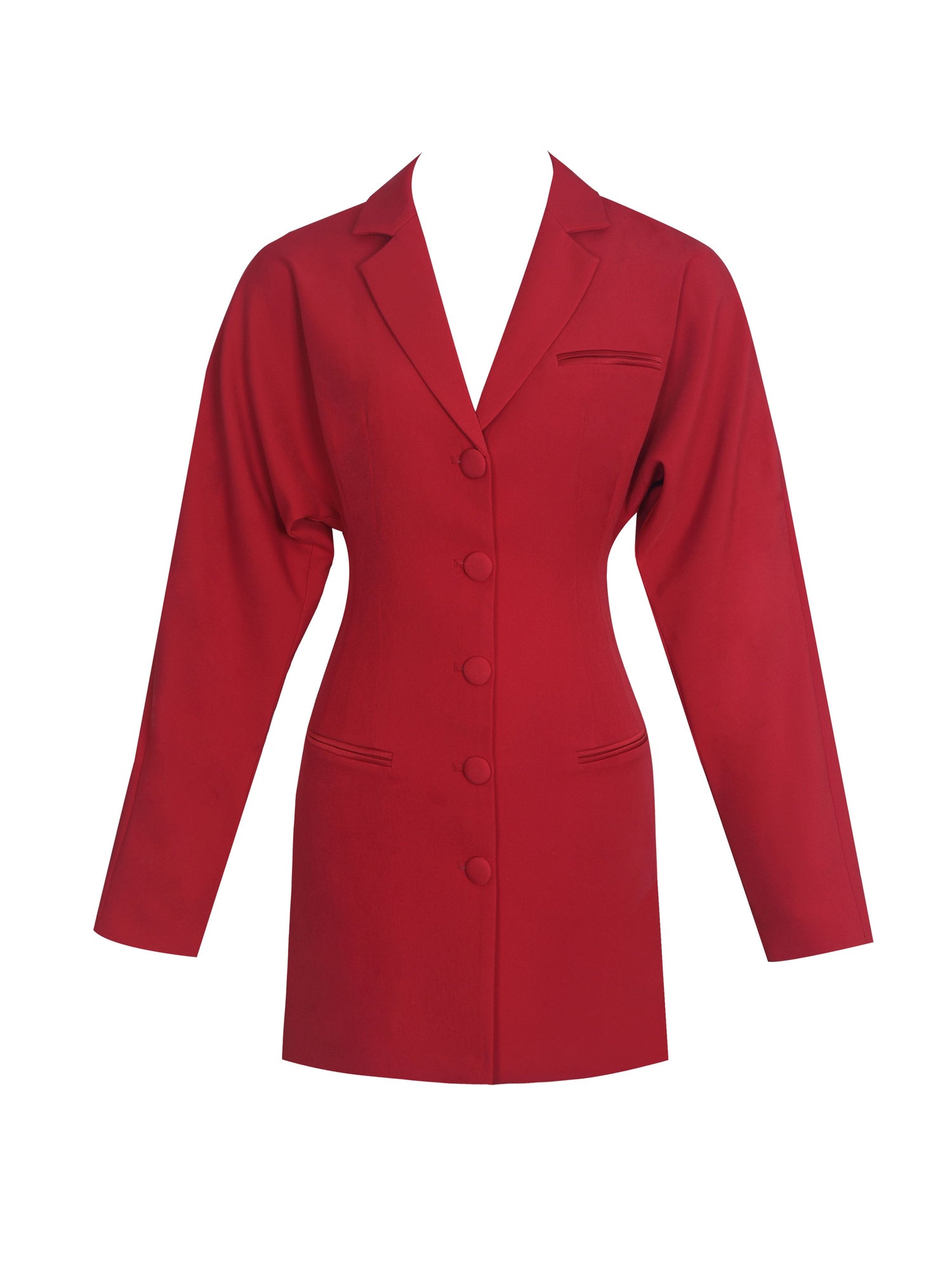 Blythe Batwing Blazer Mini Dress | Cherry Red