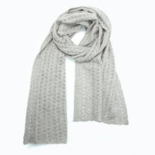 Cashmere Wrap Open Work | Light Grey