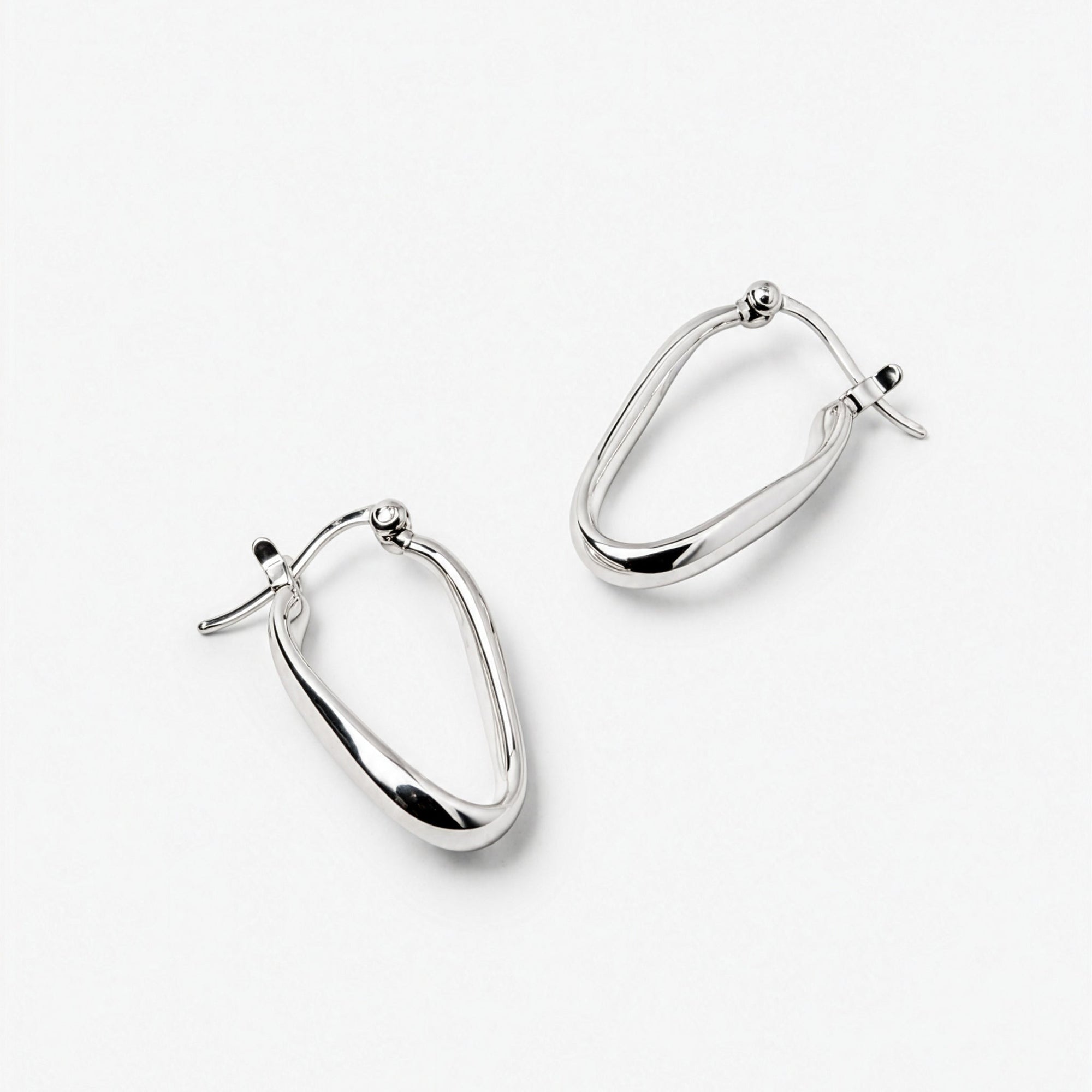 Ribbon Earrings | Sterling Silver