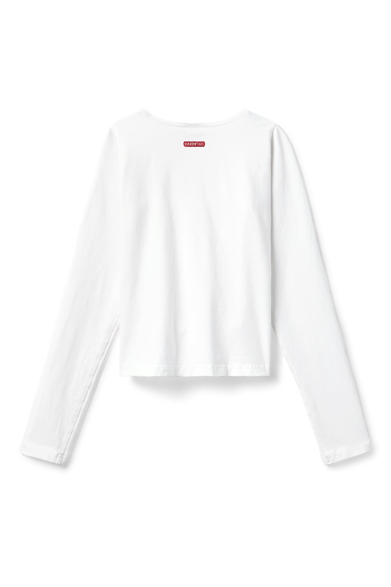Women | Vintage Side Stripe Long Sleeve Scoop Neck Workout Tee | White