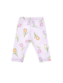Girls | Tulip Cotton Leggings | Wisteria