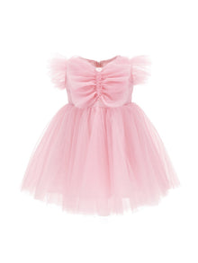 Girls | Maxi Butterfly Silk-Touch Tulle Dress | FairyTale Pink