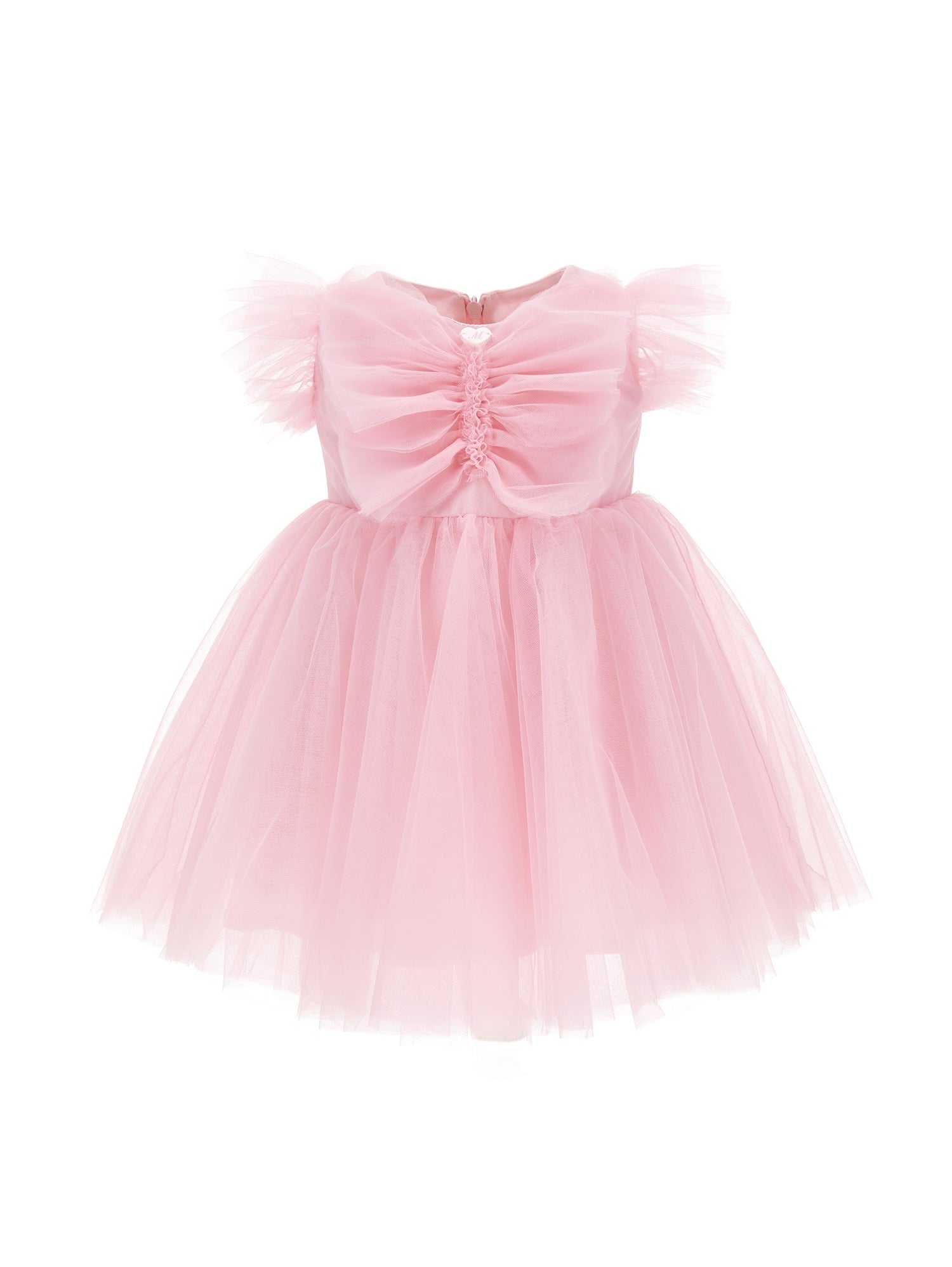 Girls | Maxi Butterfly Silk-Touch Tulle Dress | FairyTale Pink