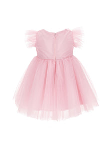 Girls | Maxi Butterfly Silk-Touch Tulle Dress | FairyTale Pink