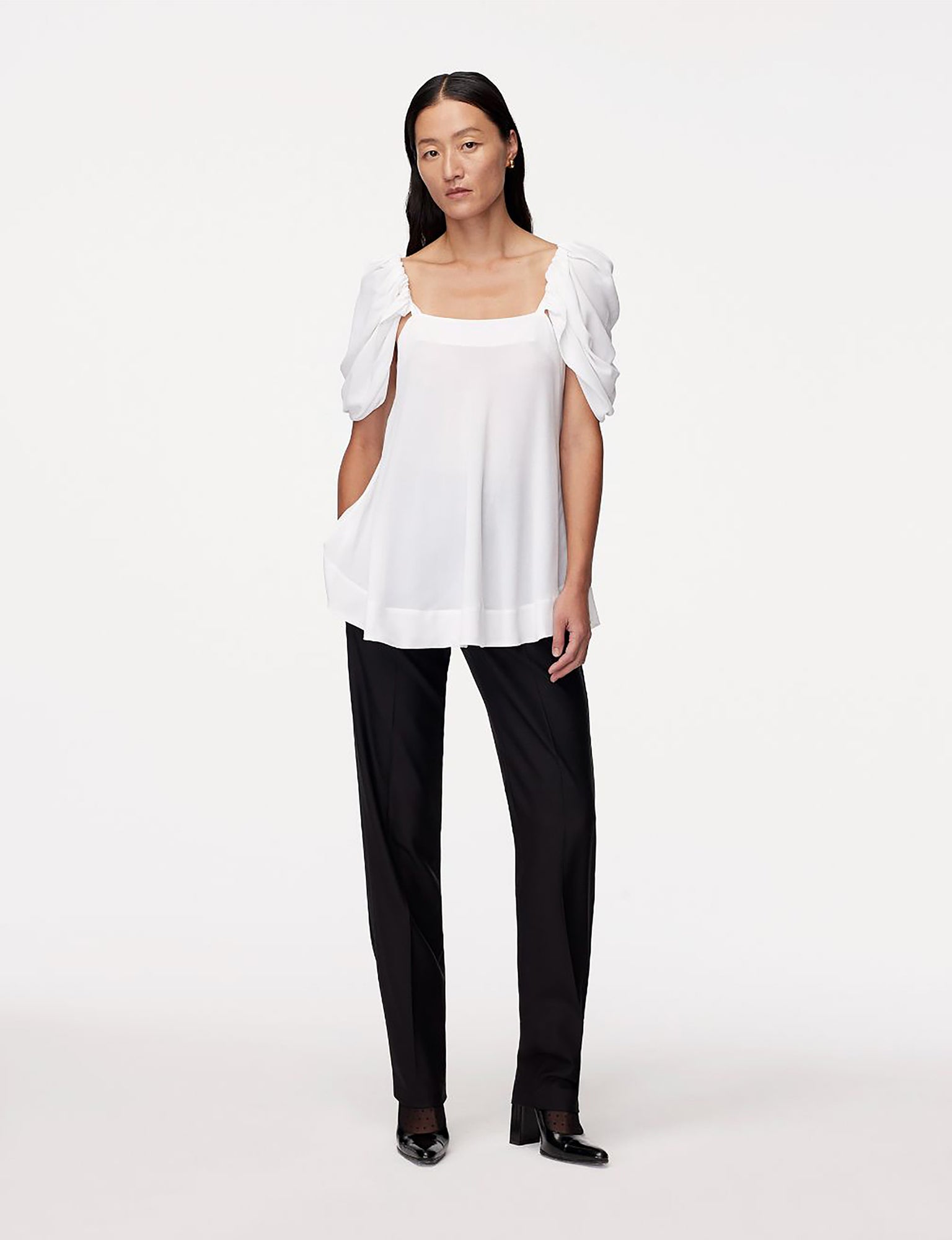 Women | Tulip Sleeve Blouse | White