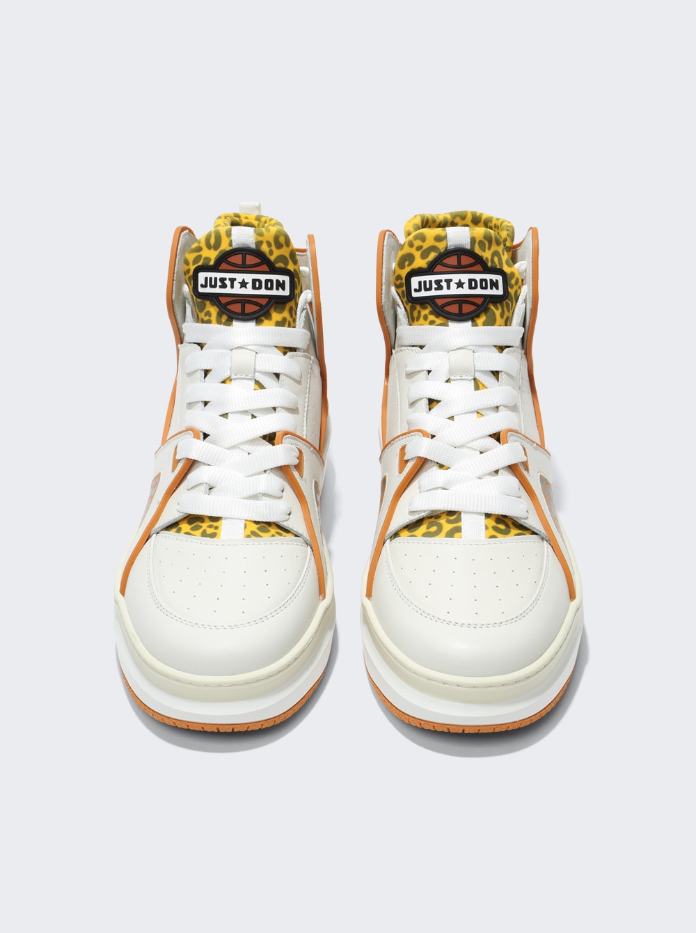 Men | Just Don | Basketball Courtside High-top Sneakers Leopard