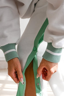 Tearaway Fleece Pants | White & Sage