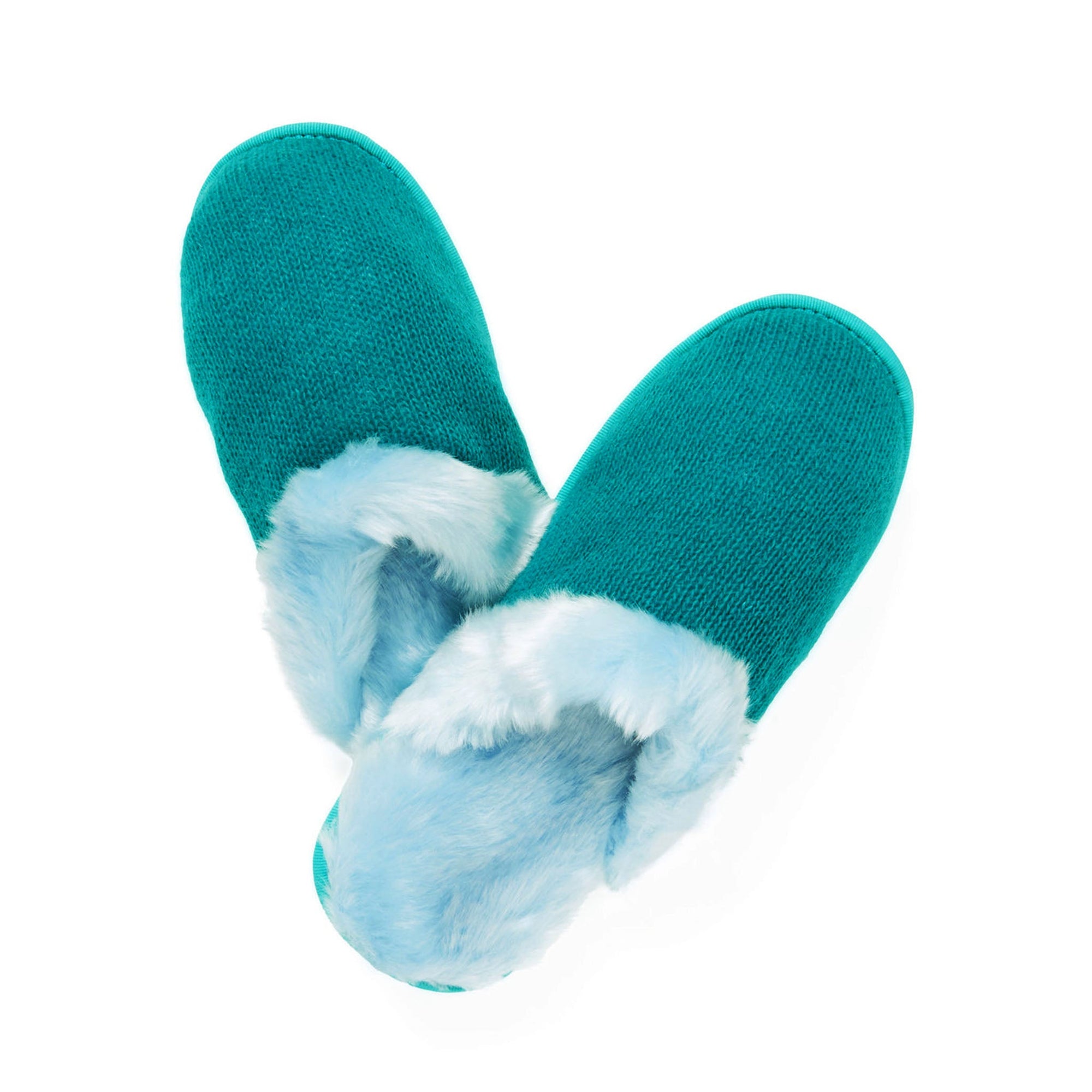 Slippers With Faux Fur Lining | Glacier Blue