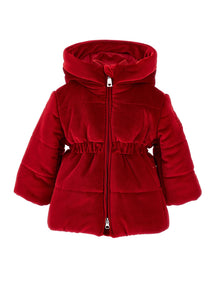 Girls | Long Chenille Down Jacket | Ruby
