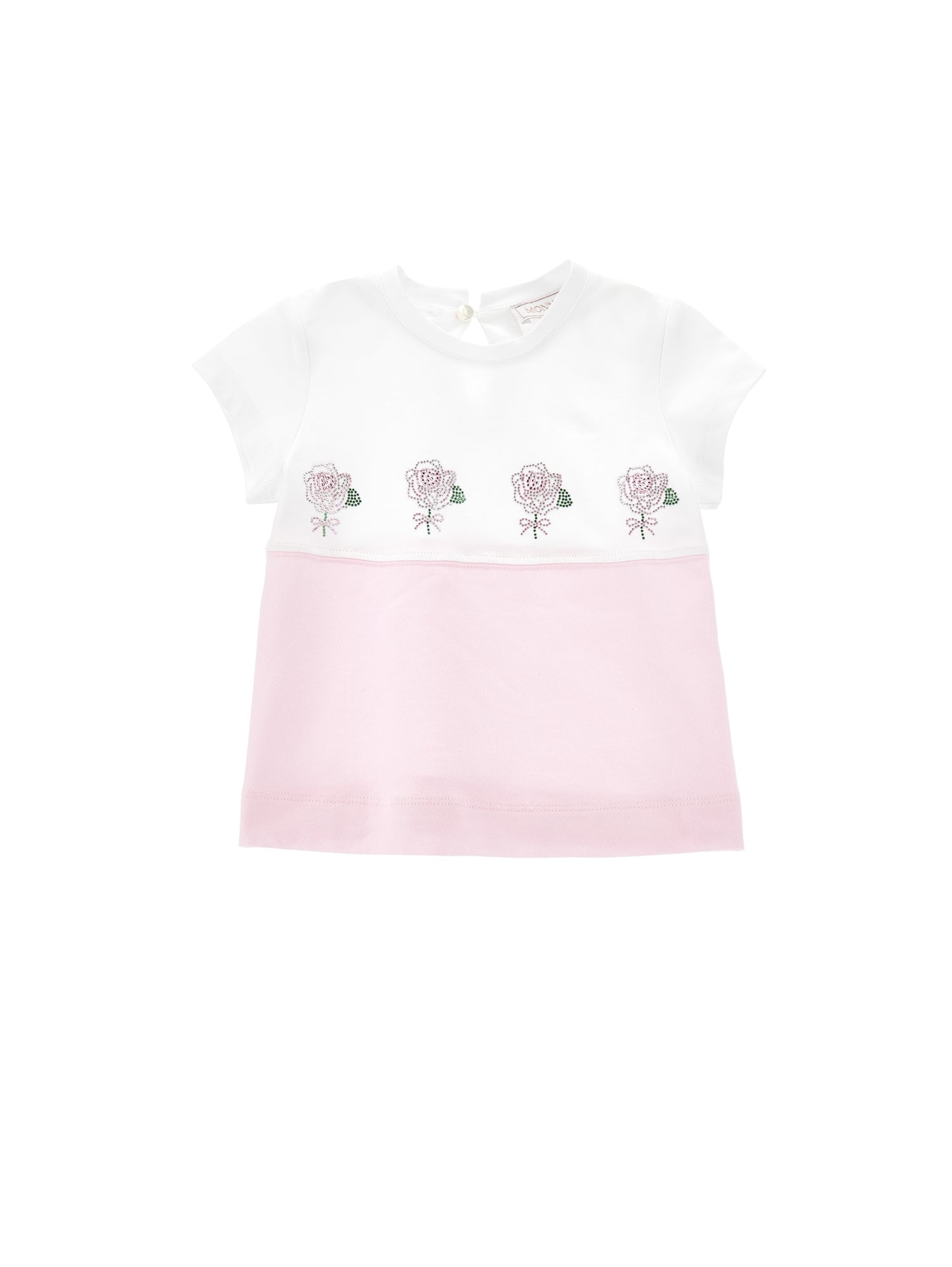 Girls | Two-Tone Jersey T-Shirt | White/FairyTale Pink